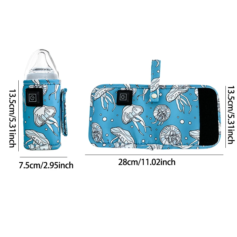 USB Baby Bottle Warmer Bag, Breast Milk Bottle Thermostat, Suitable for Universal Baby Bottles