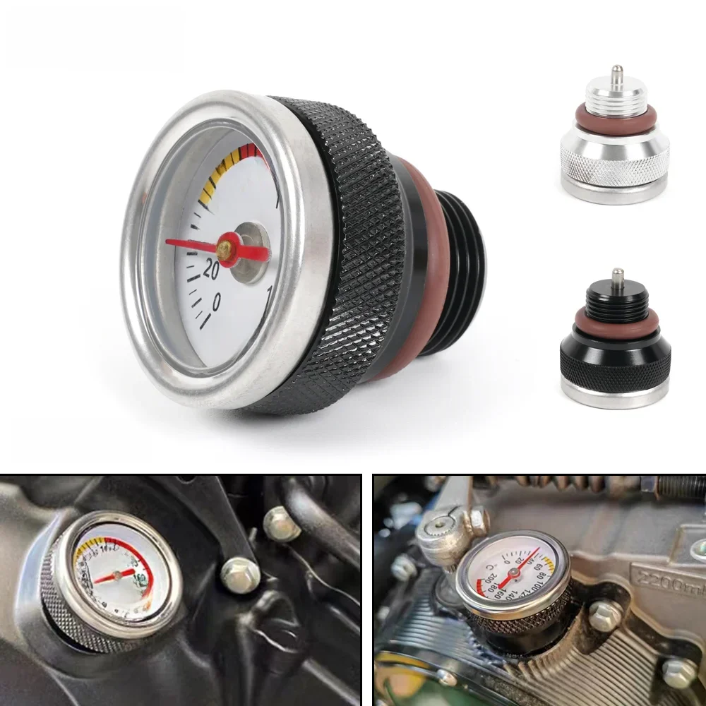 M20x1.5 Wskaźnik temperatury oleju motocyklowego Pokrywa zaworu silnika Korek wlewu oleju Do Haojue TR300 / Harley X350 Części motocyklowe CAP025 — zdjęcie 2