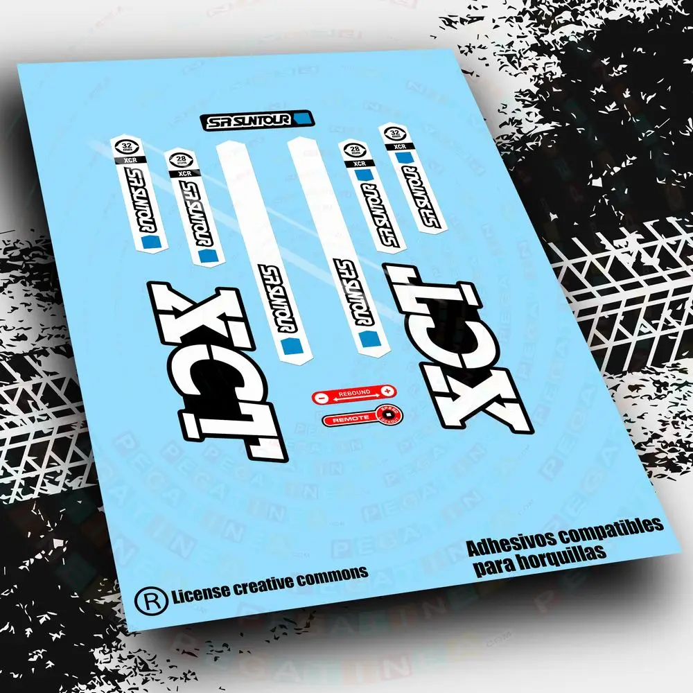 Autocollant Compatible SR Suntour Zeron - Réf. WP498, Neuf, Fabrication Espagne