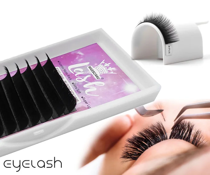 Masscaku individuelles Volumen Wimpern 0, 07 0,05mm 8-15mm Misch größe automatische blühende Zilien Seide Wimpern verlängerungen Großhandel Lieferungen – Detail 6