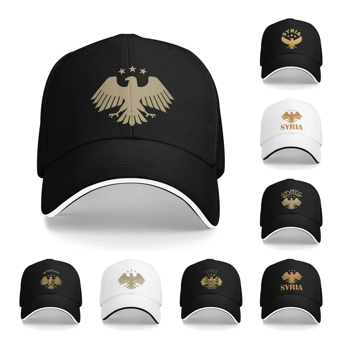 Casquette de Baseball avec Logo d'aigle de la syrie syrien, casquette Sandwich décontractée, Style unisexe, couvre-chef réglable, cadeau de voyage
