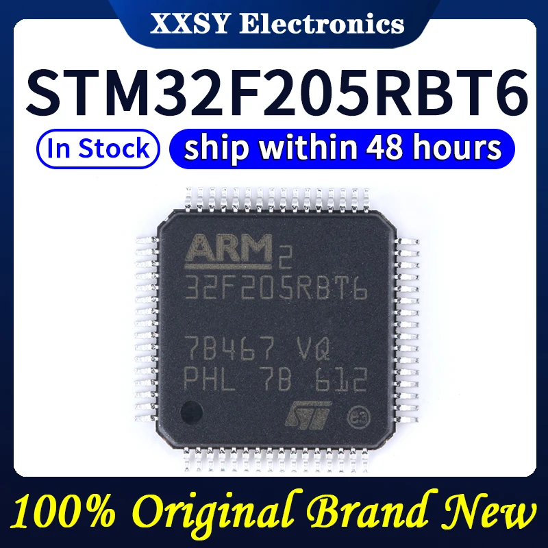 STM32F205RBT6 LQFP64 microcontroller MCU/MPU IC singlechip integrated circuit