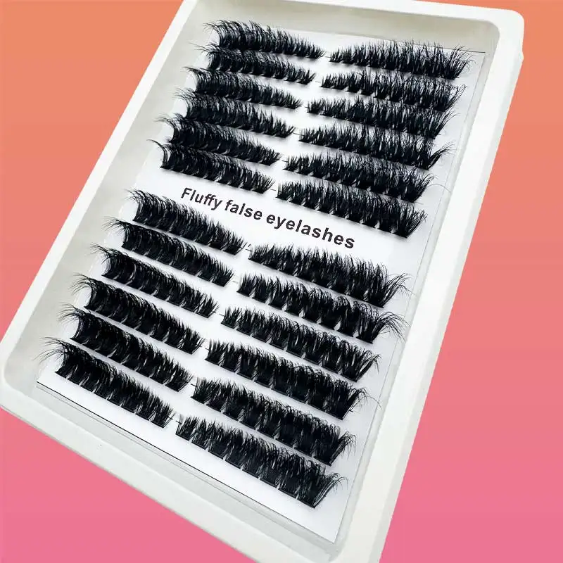 مجموعة رموش رقيق 12 صفًا DD 5D، أطوال مختلطة 10-18 مم، مراوح فيوجن ساخنة مخملية، خفيفة الوزن، مقطوعة مسبقًا لسهولة الرموش بنفسك #5