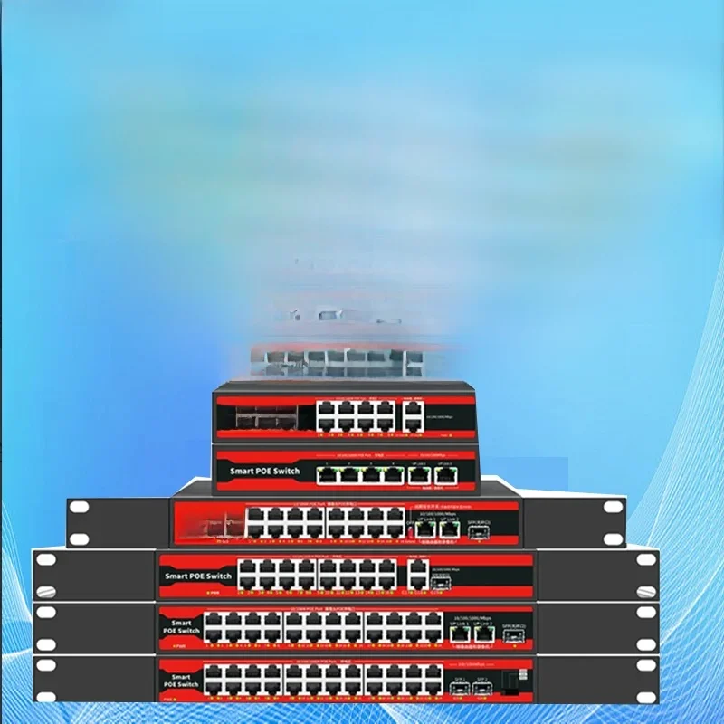 Serie POE Switch gigabit ethernet 4/6/8/16/24 poort, actieve POE voor IP-camera's, draadloze AP-switch, Gigabit IEEE 802.3 AF/AT - afbeelding 2