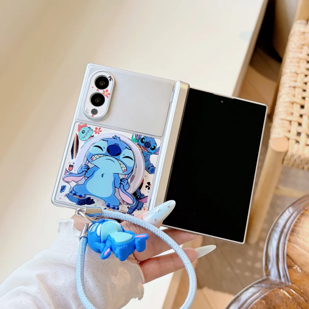 Kawaii Anime Big Ears Cartoon Character Phone Case for Z Fold 8 Fold 8 Ultra with MagSafe Stand Fashion Anti-fall Protective Set