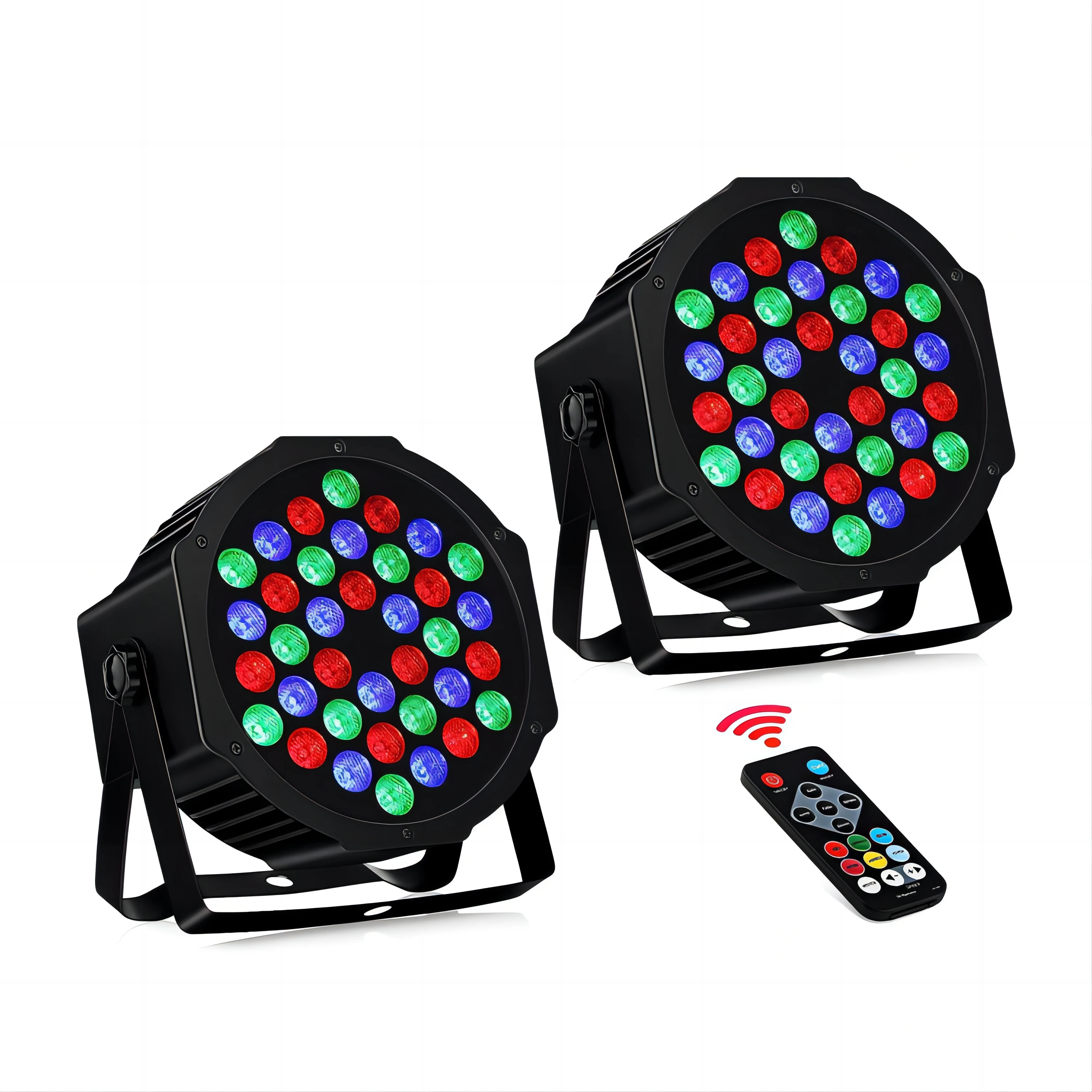 36W LED Stage Lights RGB DJ LED Par Light Remote&DMX Controlled Sound Activated Auto Play Uplights for Wedding Birthday Christma