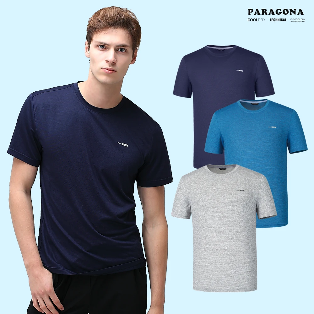 Para Men's Summer ice Daily Round Half-sleeved T-shirt