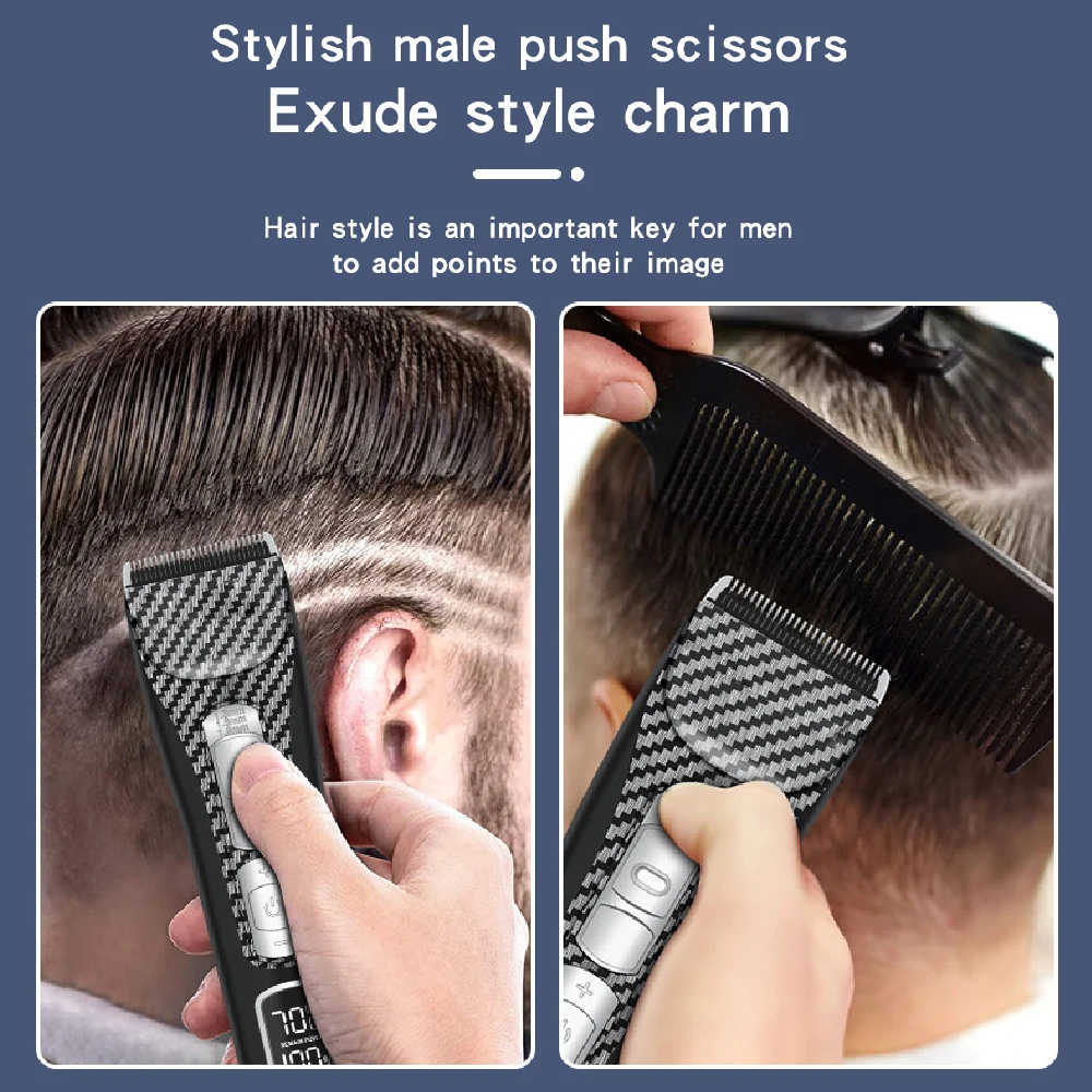 Hair Clipper for barber Men Professonal Ceramic Cutter Head Hair Cutting Machine Adjustable 5000-7000 rpm Electric Razor