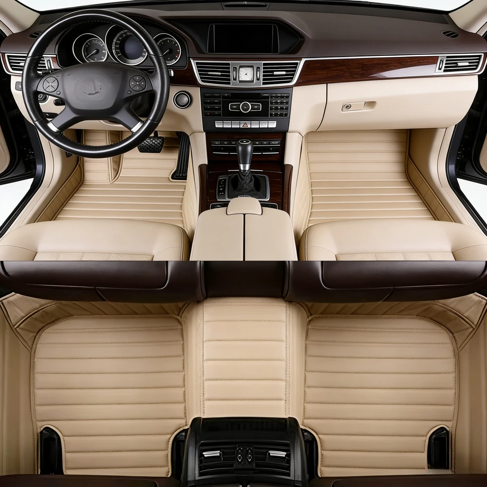 Tapis de sol de voiture en cuir 5D sur mesure pour Skoda Octavia Ambition NX 1.0L 2020 à 2025, 5 places, couverture complète, tapis de protection intérieur inodores, antidérapants, toutes saisons, accessoires automobiles