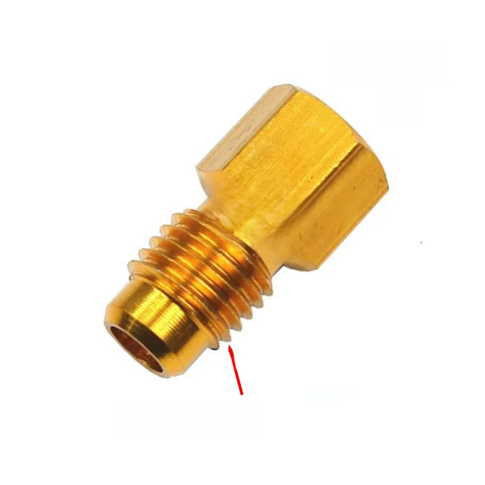 Mosiądz R134A R12 klimatyzator samochodowy Adapter szybkie łączenie 1/2 "ACME mężczyzna 1/4" SAE — zdjęcie 2