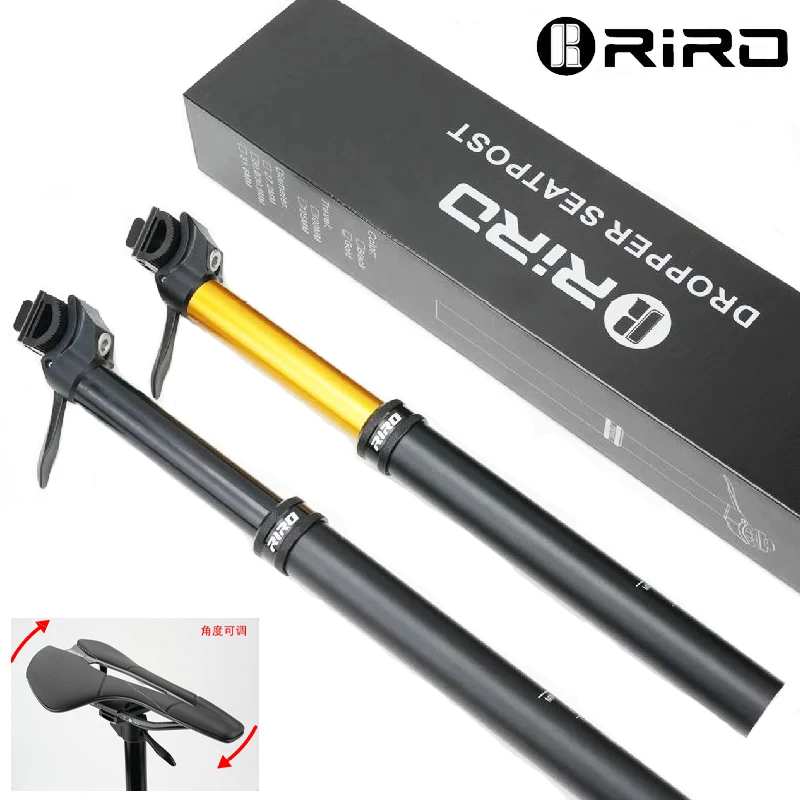 

RIRO Bicycle Dropper Seatpost 27.2/30.9/31.6mm Adjustable MTB Road Bike Seat Tube 350mm/400mm Lift Mountain Bike Saddle Tube