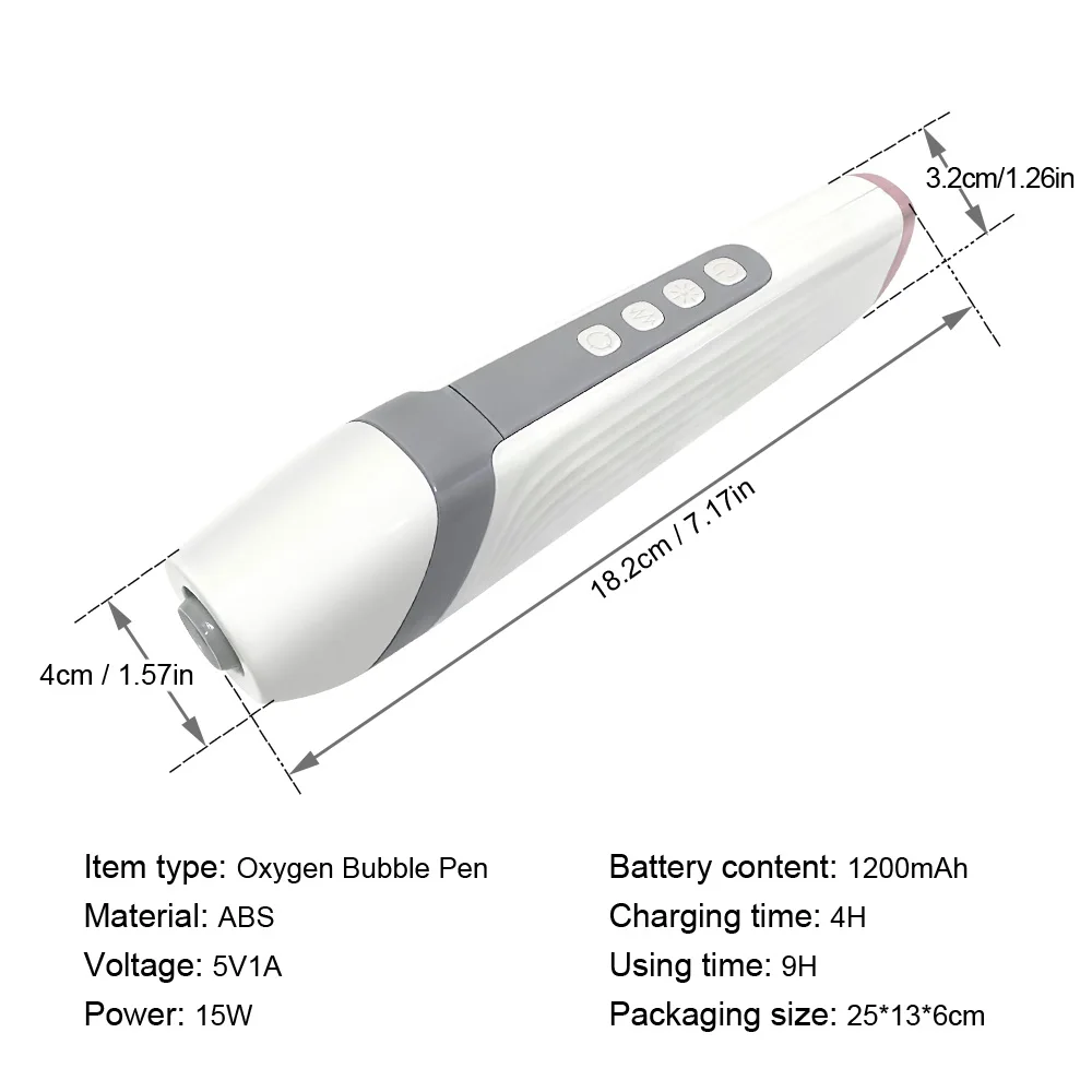 Machine de nettoyage du visage à bulles d'oxygène 4 en 1, nettoyeur de pores en profondeur, dispositif de beauté de la peau pour le soin du visage à domicile