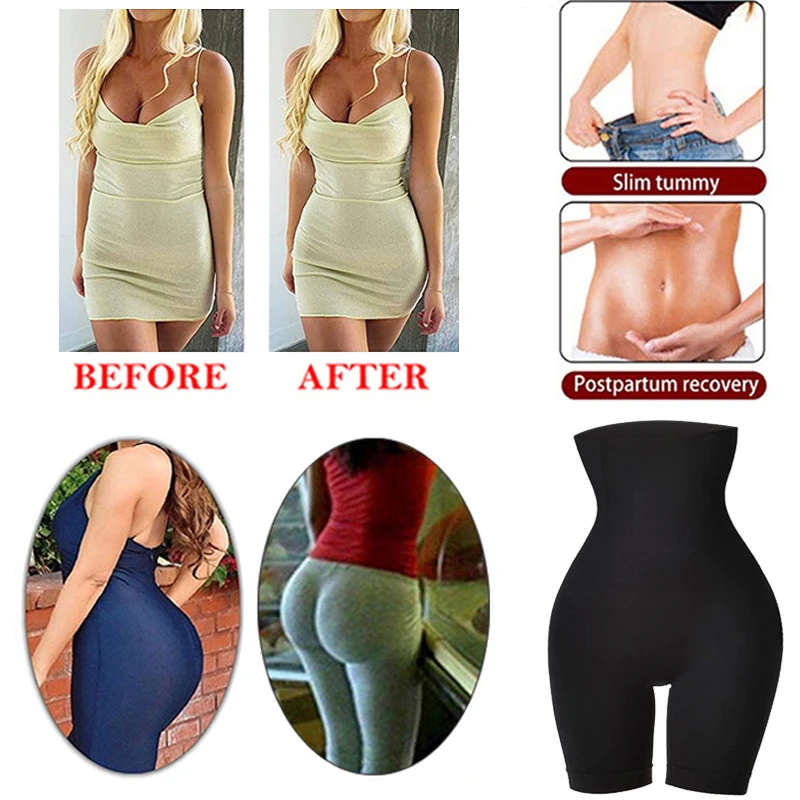 Mulheres cintura alta shaper shorts respirável corpo shaper emagrecimento barriga roupa interior shapers calcinha