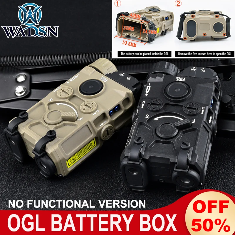 

WADSN OGL Battery Box Tactical Ogl Dummy Indicator No Function Version Nylon Batteries Case CS Hunting Accessories Fit 20MM Rail