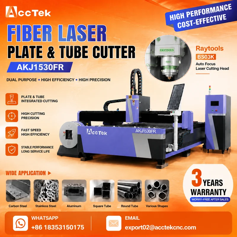 Automatic Fiber Laser Cutting Machine Metal Tubes Cutting CNC Sheet Metal Fiber Laser Cutter for Stainless Carbon Steel Aluminum
