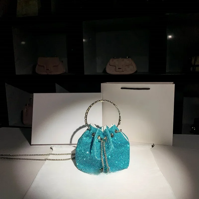 Kryształowe błyszczące cyrkonie diamentowa torebka wieczorowa wesele kopertówka torebka luksusowa moda damska torebka na ramię torba typu crossbody — zdjęcie 2