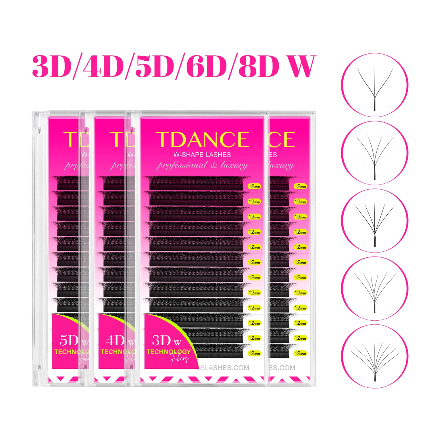 TDANCE 3D 4D 5D 6D Premade แฟน Eyelash EXTENSION W สไตล์ Faux Mink NATURAL Soft Bloom Lash อัตโนมัติดอกขนตา