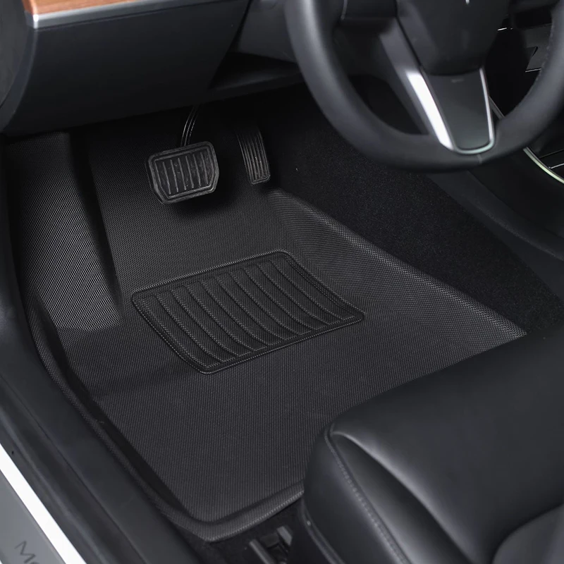 NovaAcc Floor Mats For Tesla Model Y 3 Left Rudder Right Rudder XPE Heavy Duty Non Slip  All Weather Floor Liners Trunk Mat