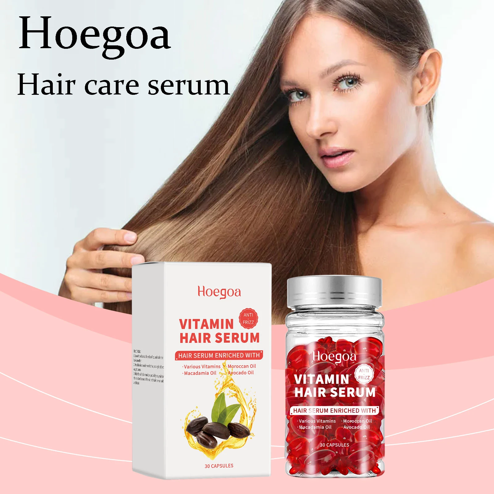 

Сыворотка для ухода за волосами Hoegoa, не раздражающая, против вьющихся, увлажняющая, восстанавливающая поврежденные волосы, восстанавливающая блеск волос, разглаживающая сыворотка для волос