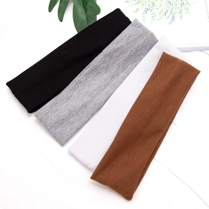 Elastisches Baumwoll-Haarband, modische Stirnbänder für Damen und Herren, solide Laufen, Fitness,