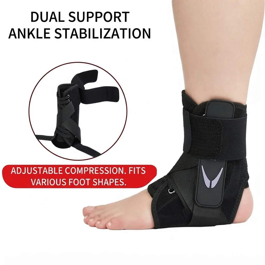 Sport Protection Ankle Brace Quick Lace Up Support for Women Men Ankle Weight Basketball Football Running Gym Sports Accessories