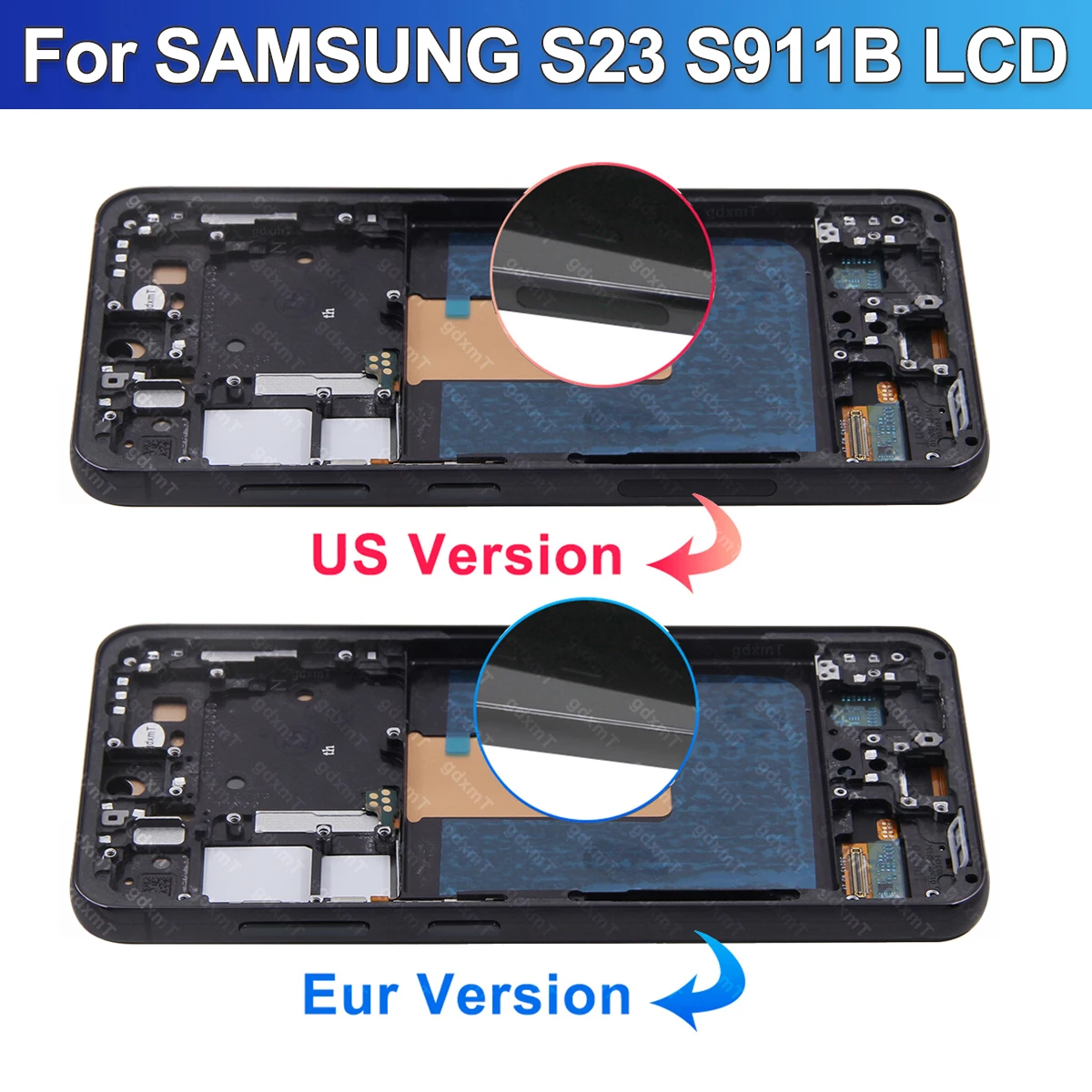 S23 5G S911B Screen Assembly for Samsung S23 Plus 5G S916B SM-S916B/DS Lcd Display Digital Touch Screen With Frame Replacement