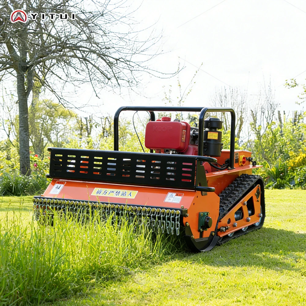 Customized Crawler Lawn Mower Strong Slope Adaptability Energy‑Saving Design Suitable For Yard And Complex Terrain Trimming