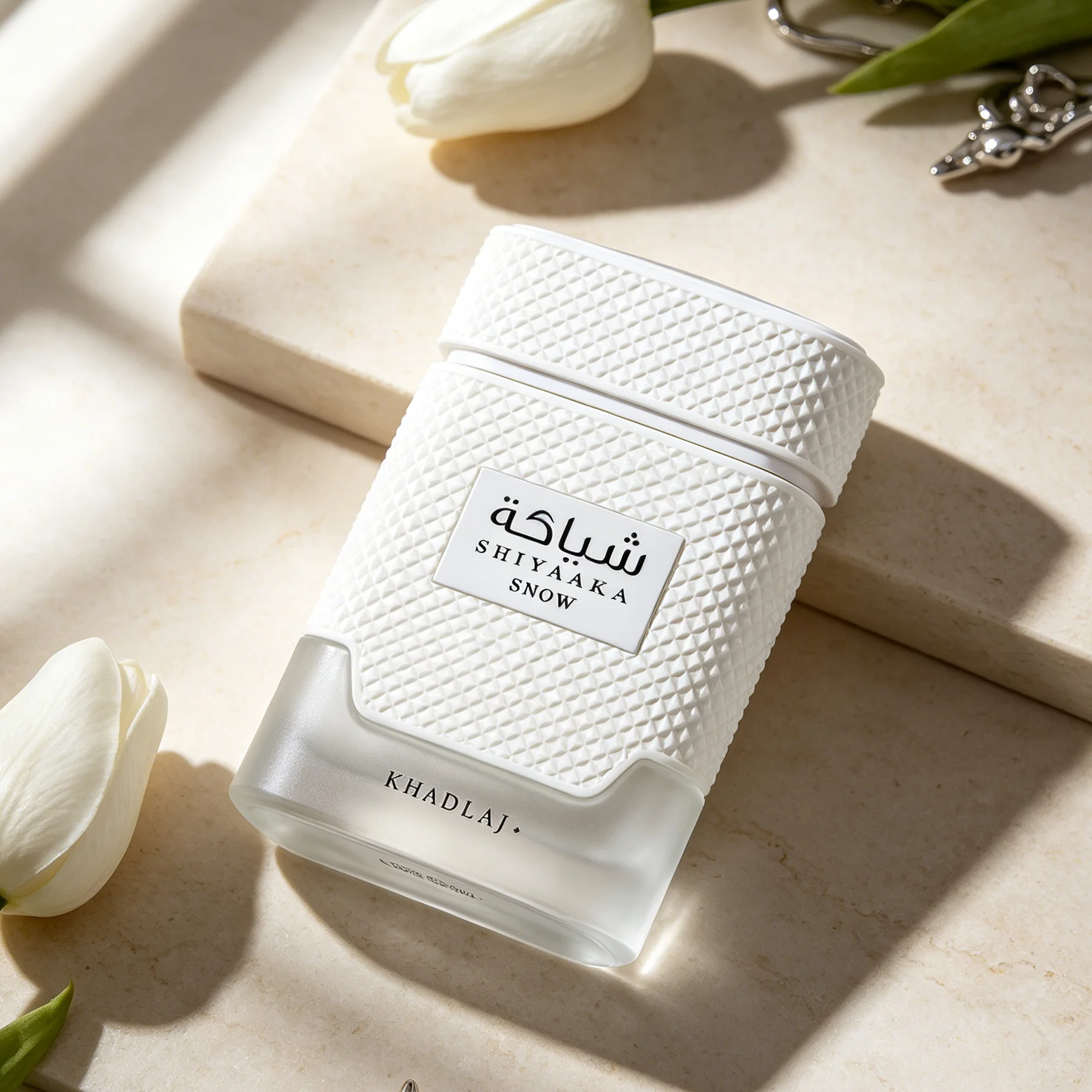 SHIYAAKA SNOW Eau de Parfum 100ml – Parfum floral musqué frais et pur, notes douces et poudrées, spray de parfum élégant longue durée pour usage quotidien