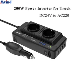 Meind 24V 200W Modified Sine Wave Power Inverter 24V DC to 220V AC Converter for Truck