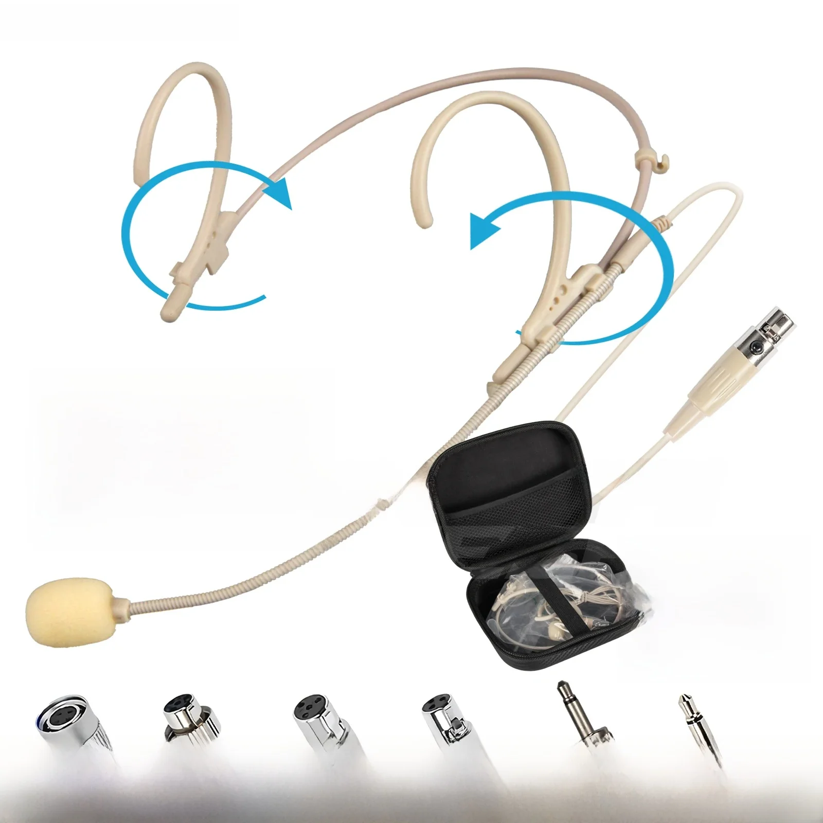 Składana opaska na głowę nosząca jednokierunkowy mikrofon pojemnościowy dla Shure Sennheiser AKG bezprzewodowy Bodypack 4Pin 3Pin TA4F 3.5 — zdjęcie produktu 7