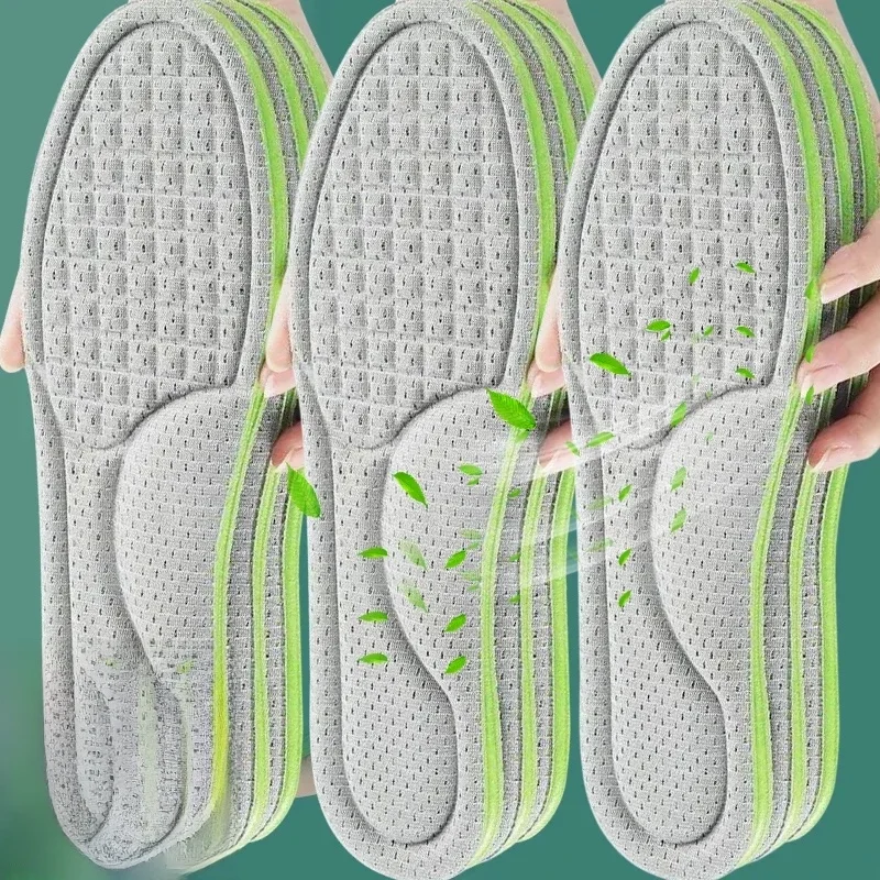 Semelles orthopédiques unisexes en mousse à mémoire de forme, désodorisantes pour chaussures de sport, absorbe la sueur, accessoires antibactériens doux, 1/10 paires