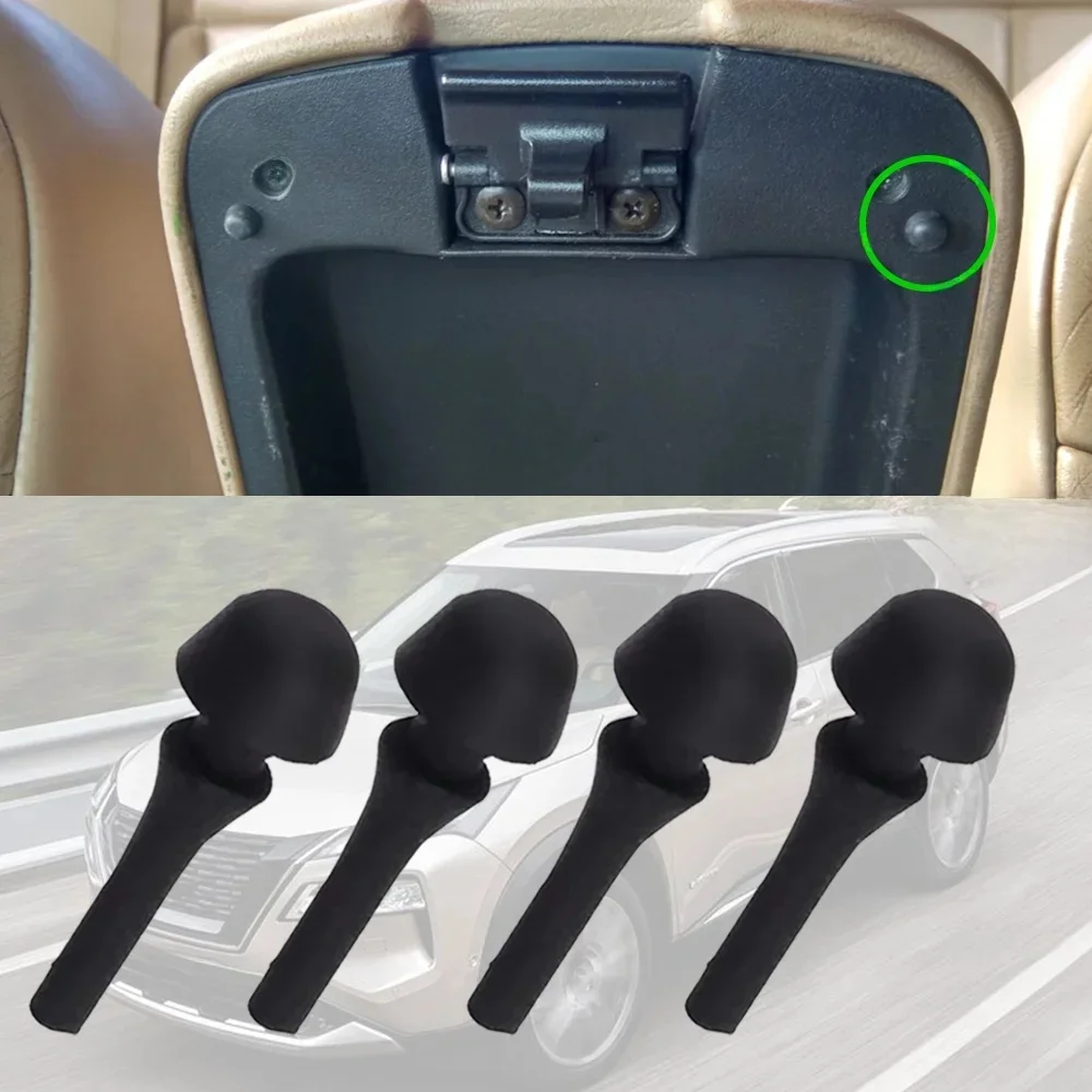4szt Do Nissan X-Trail T31 2007 2008 2009 2010 2011 - 2013 Automatyczna konsola środkowa Schowek Podłokietnik Odbojnik Gumowy Nowy — zdjęcie 2