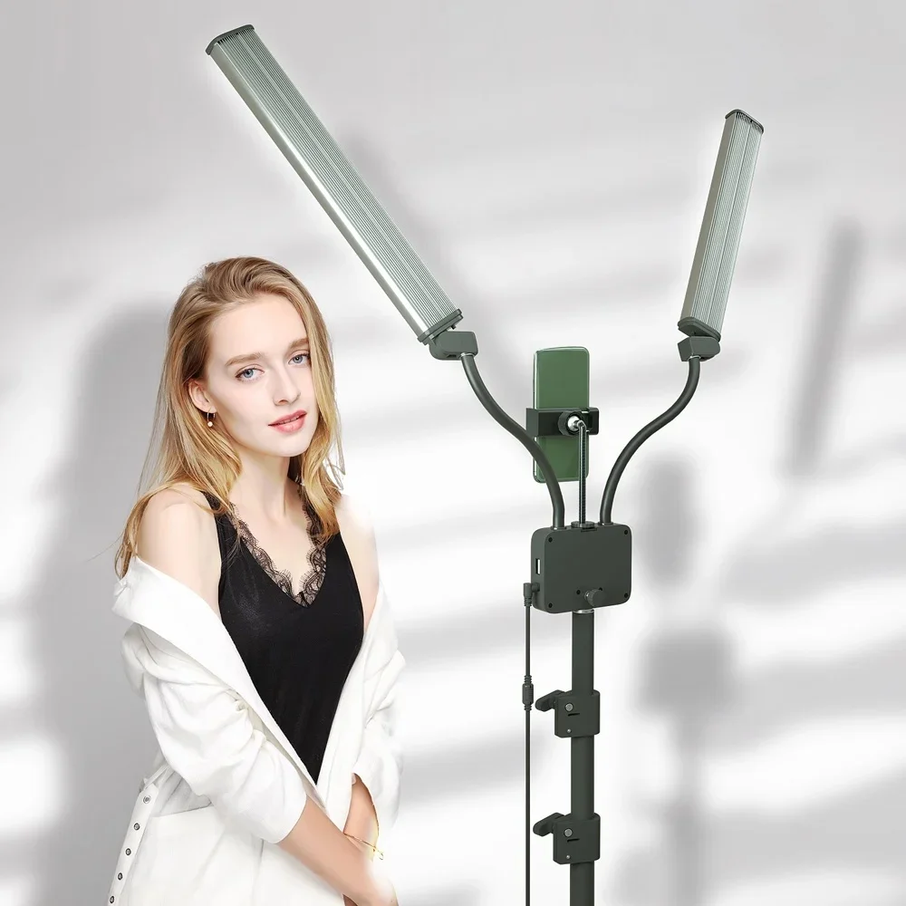 45W światło LED do kamery podwójne ramiona wypełniają światło LED lampa leddo smartfona długie paski światło LED do studia fotograficznego transmisja na żywo strumień Tiktok — zdjęcie produktu 7