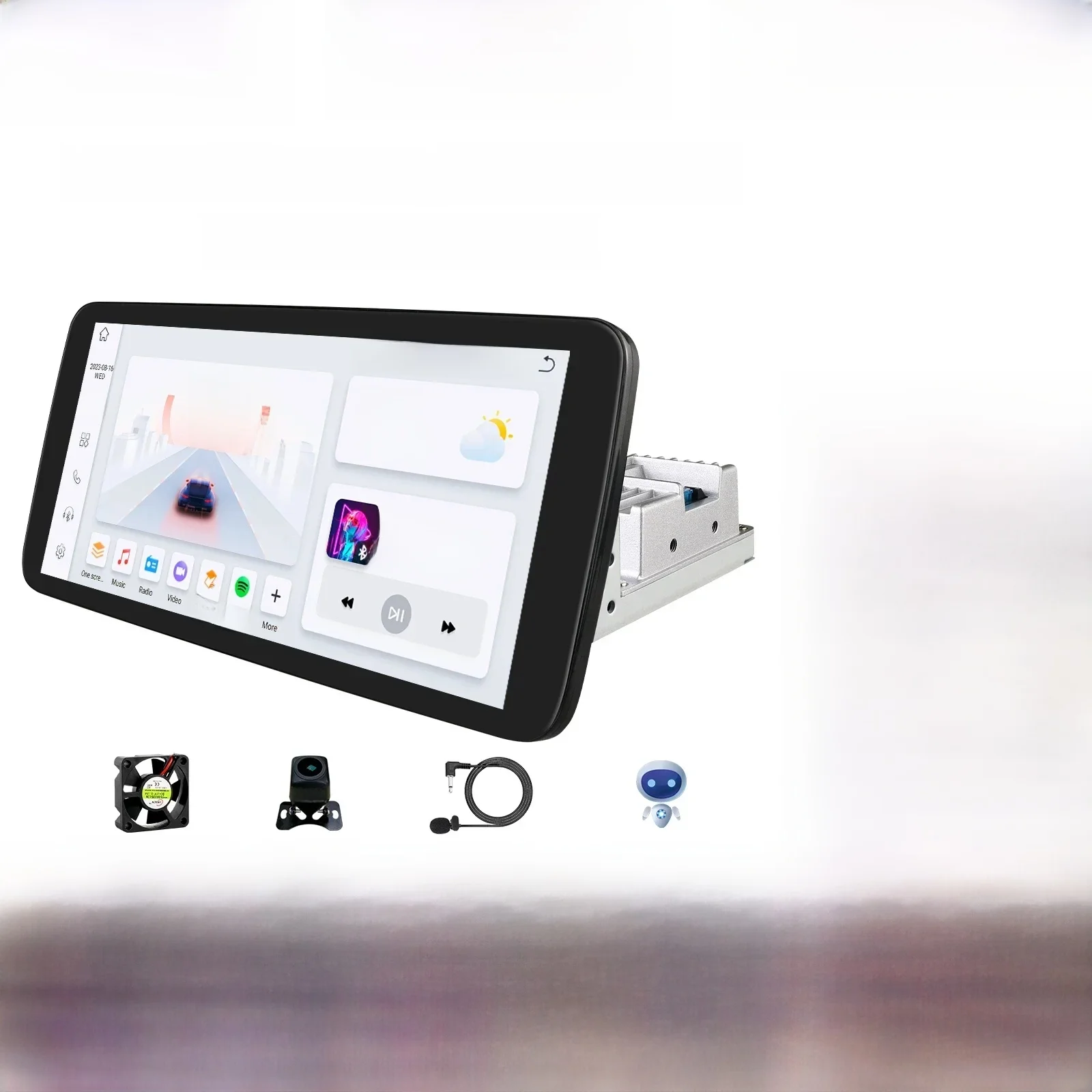 10.33 ''360 ° obrotowy 1 Din AutoRadio GPS do uniwersalnego samochodowy odtwarzacz multimedialny Stereo 1DIN wideo Autoradio Carplay 4G jednostka główna — 2