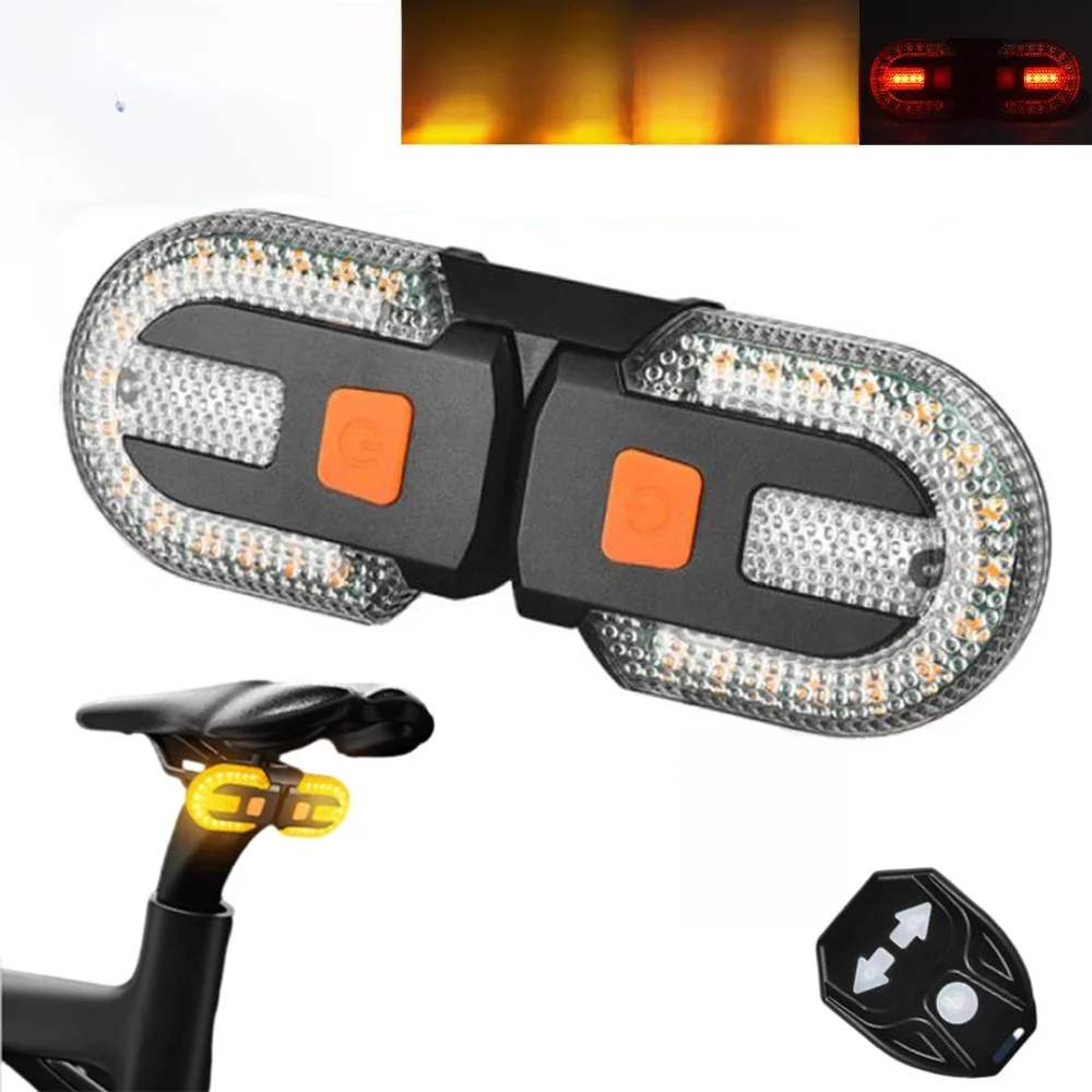 AliExpress cycle zone Bike Turn Signal Rear Light LED Bicycle Tail Lamp USB Rechargeable MTB Bicycle Wireless Remote Taillights Cycling Accessories