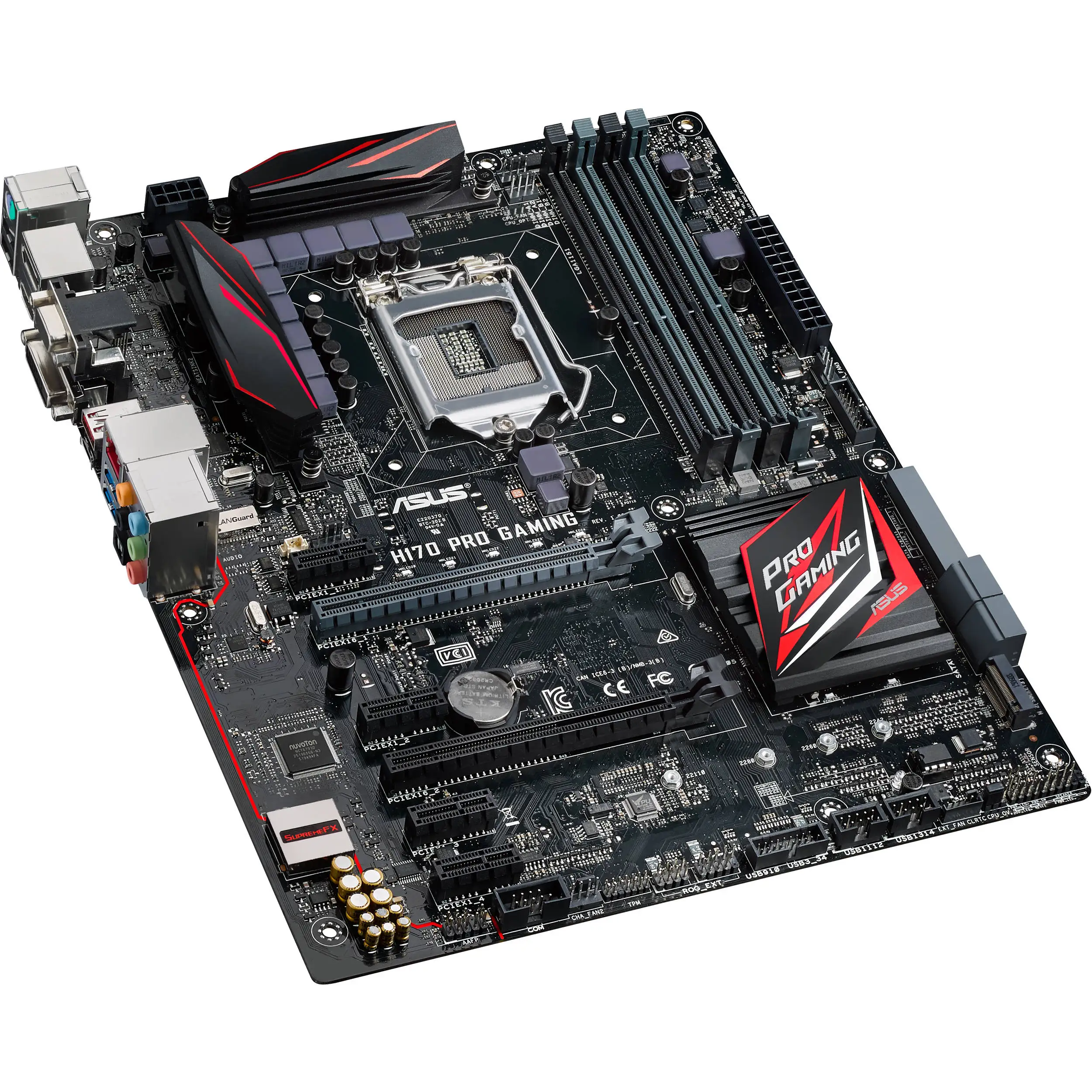 Imagem -04 - Pro Gaming Lga 1151 Intel H170 Ddr4 64gb Suporta I36300 I5-6500 I37100 I7-7700 I5-7500 Cpu Pci-e 3.0 M.2 Atx Asus-h170