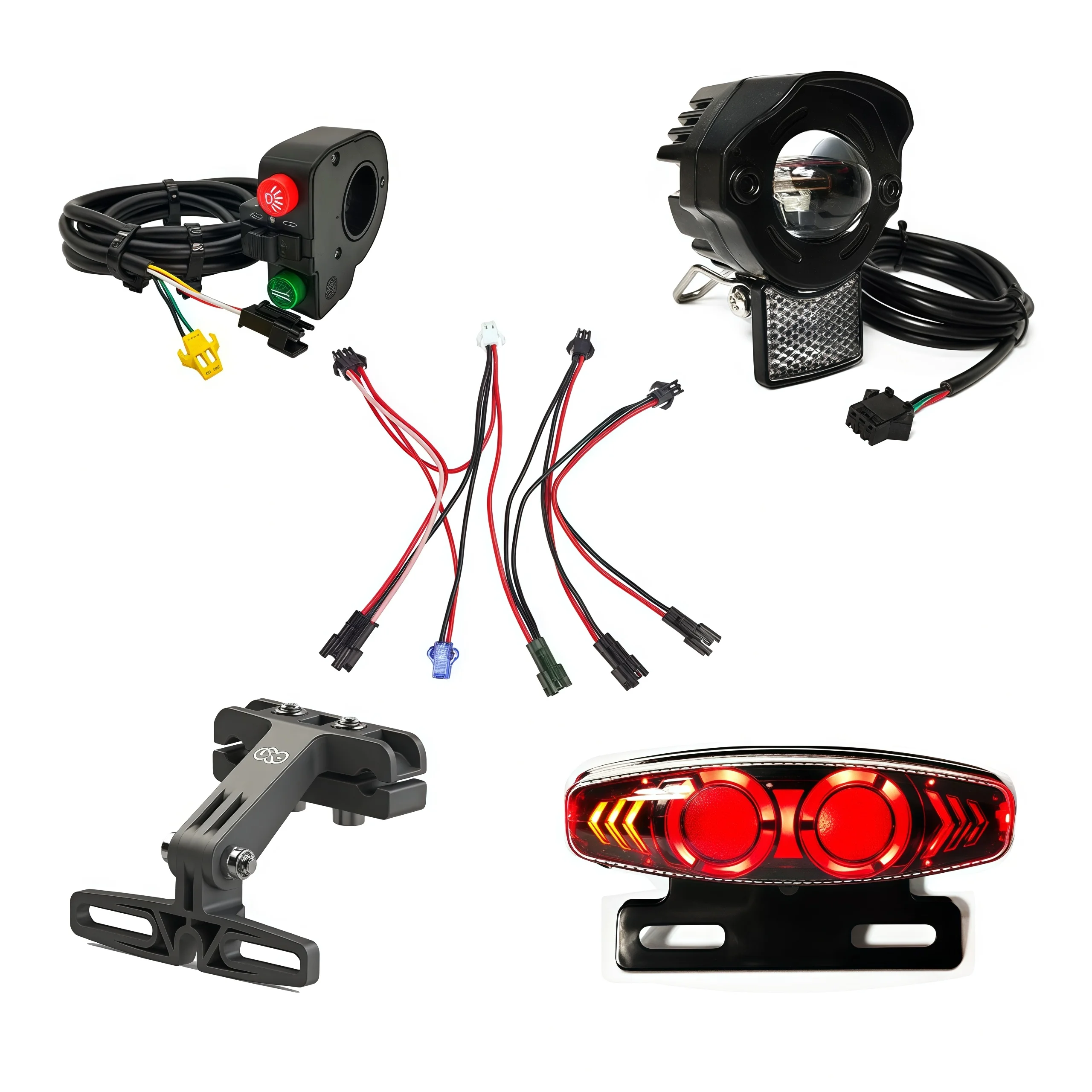 

Ebike Electric Bicycle Frontlight Rearlight Turn Signal Brakelight Set 24V 36V 48V 52V For Mountain City Folding Road Bike