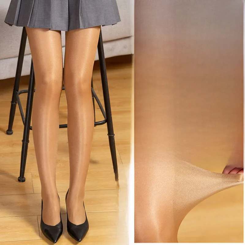 3 pairs Sexy Frauen Strumpfhosen Strumpfhosen Öl Glänzenden Dessous Elastische Heiße Ultradünne