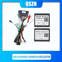QSZN Car Radio Canbus Box Adaptor For HYUDAI SONATA 2011-2014 For HYUNDAI VELOSTER Power cable Android 2 Din