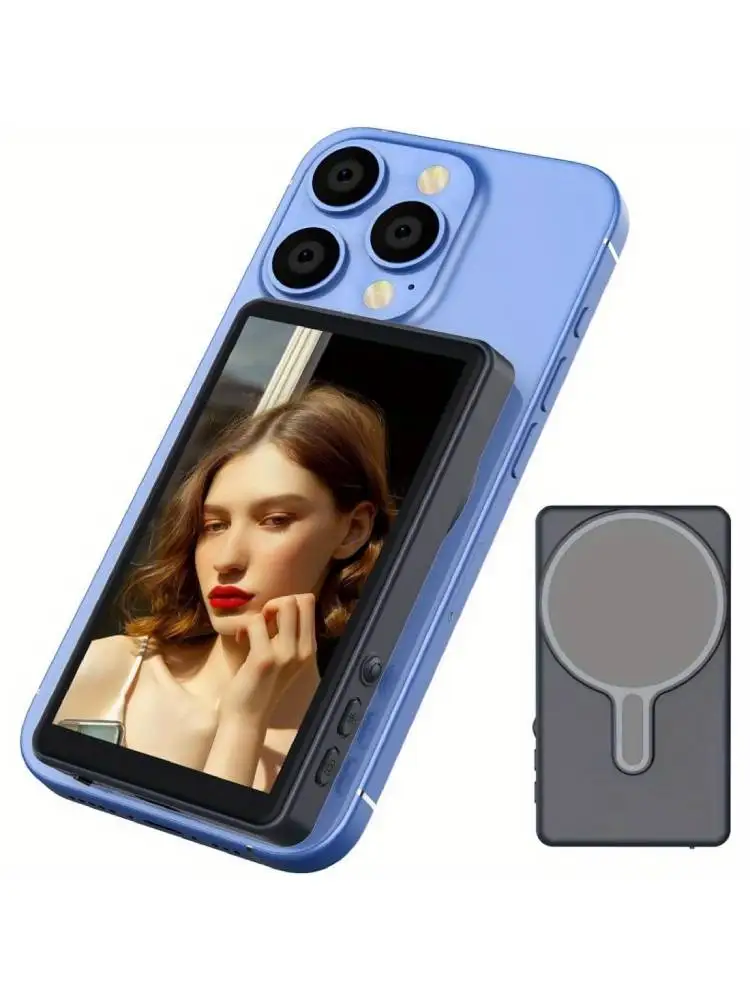 Magnetische mobiele telefoon Vlog Zelfontspanner Monitorscherm met behulp van achteruitrijcamera voor livestreaming Inhoud creëren Zelfontspanner