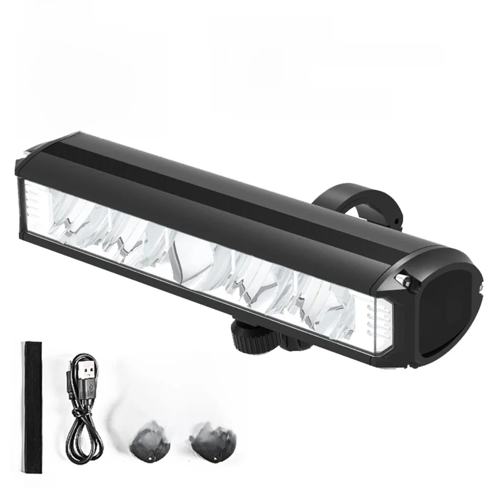 AliExpress Toptrek Bicycle Light 8000mAh 5 LED Bike Light Front Rechargeable LED Flashlight 5200LM Headlight with Power Bank Bicycle Accessories