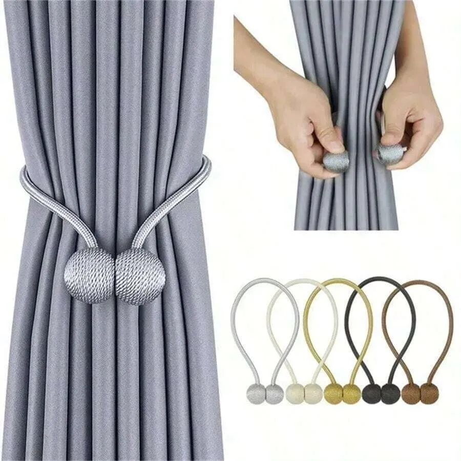 1pc/2pcs4pcs/6pcs Magnetic Curtain Tiebacks, Earphone Shaped Curtain Clips, No Drill Curtain Holdbacks Gifts Birthday Graduation