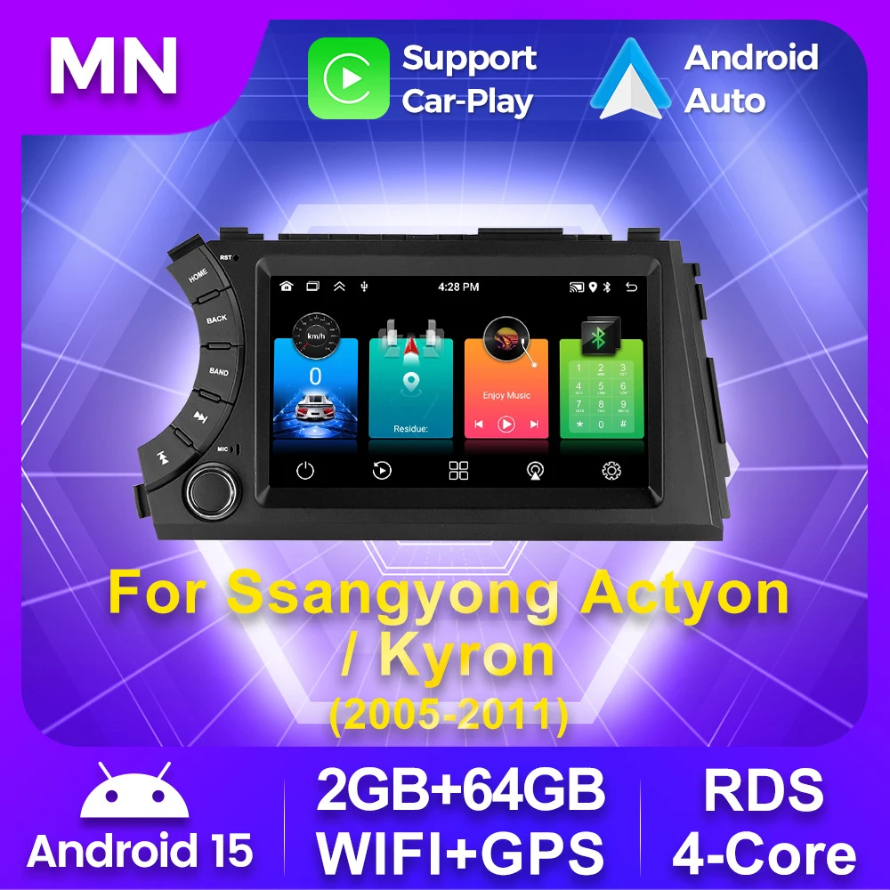 Navifly Android Car Radio Audio Video Plaver For Ssangyong Kyron Actyon 2005-2011 GPS Wireless CarPlay Auto Intelligent Systems
