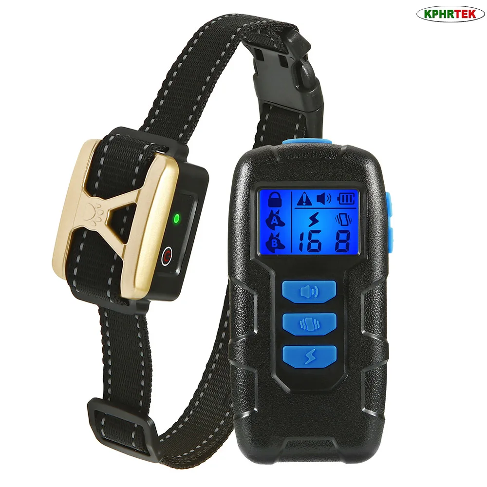 For 1 Dog AD-P21 Remote Control Dog Training Collar with Sound Vibration and Adjustable Static Levels Waterproof Rechargeable fo