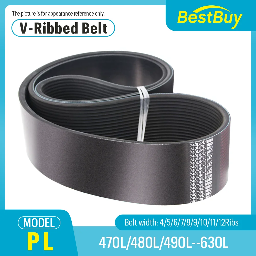 Free Shipping Rubber PL V-ribbed belt PL1194 PL1219 PL1245 PL1270 PL1295 PL1321 PL1334-PL1600 multi-groove belt drive belt