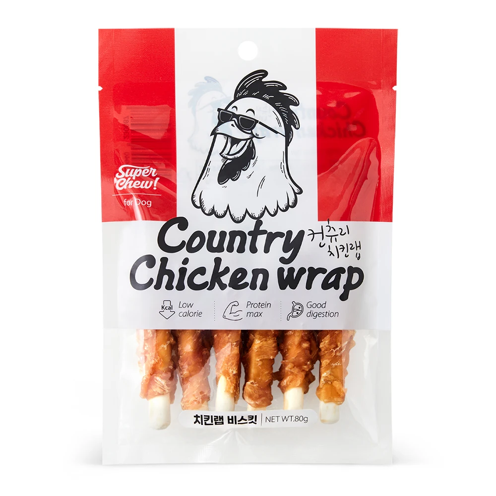 Super Chew Country Chicken Wrap Biscuit Puppies snack 80g Tentae removal Puppy snack Gum Gum Dental Gum dog dog dog dog equation