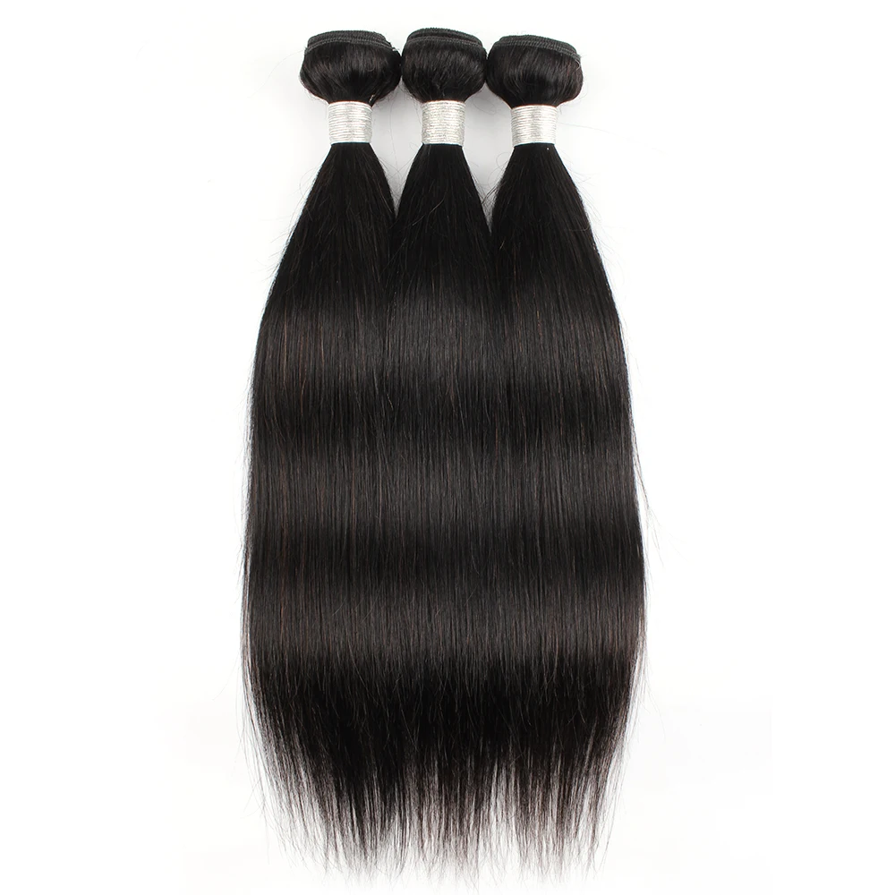 Gemlong HAIR 10-30 дюймов, бразильские прямые волосы, модель 100%, искусственные прямые натуральные волосы для наращивания, 1/3/4 шт.