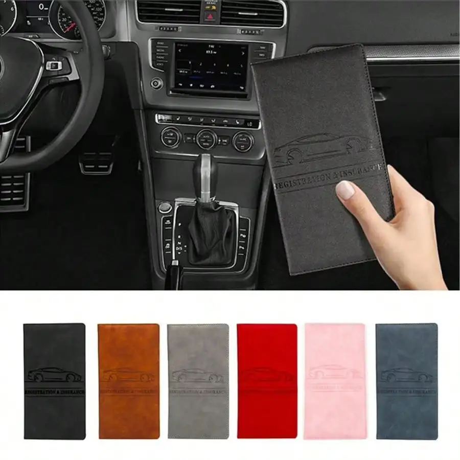 Multifunctional PU Leather Car Document Holder