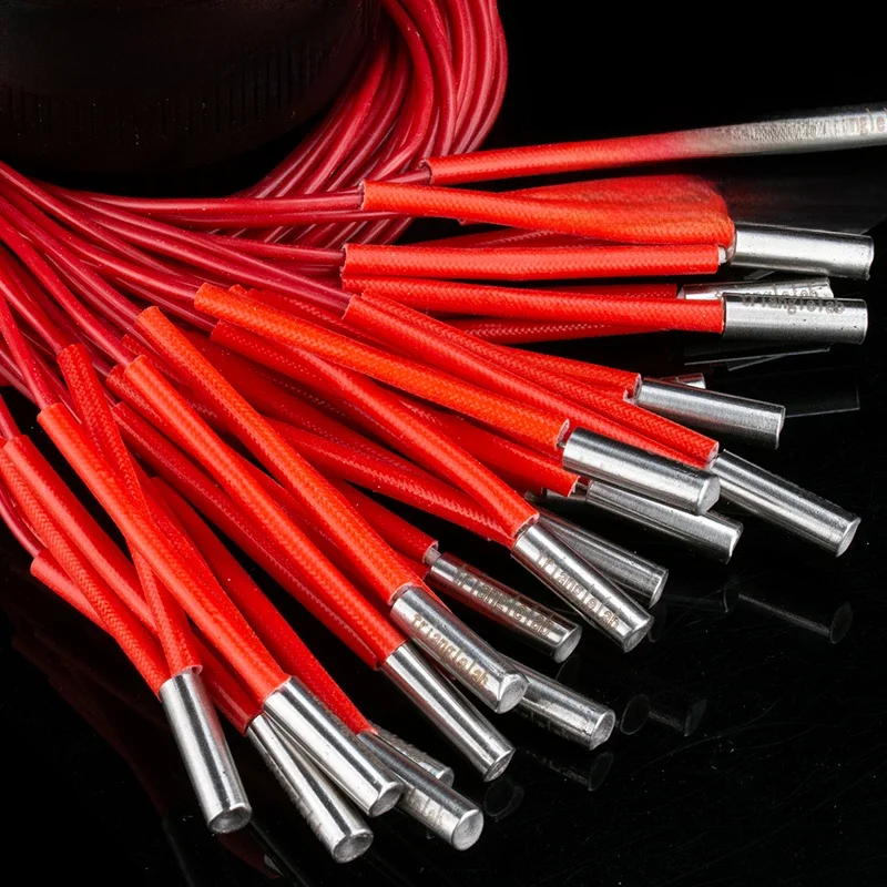 Trianglelab ®   Grzałka do drukarki 3D 6*20MM 12V/24V 40W z kablem 100CM do drukarki 3D, do HOTENDU PT100 Volcano MK8 MK9 — zdjęcie produktu 6