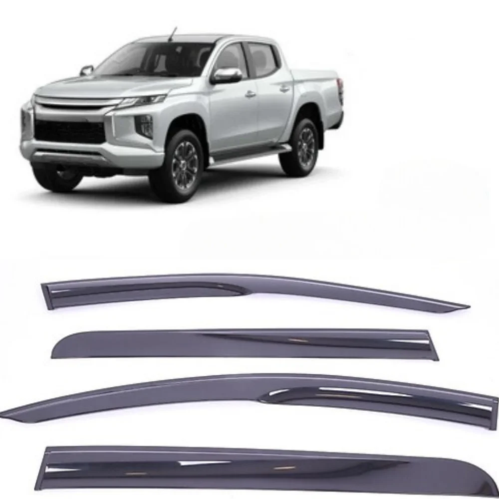 Car window accessories for Mıtsubıshi L-200 TRITON PICK-UP 2016-2020 Sport Style window deflector rain cover visor awnings